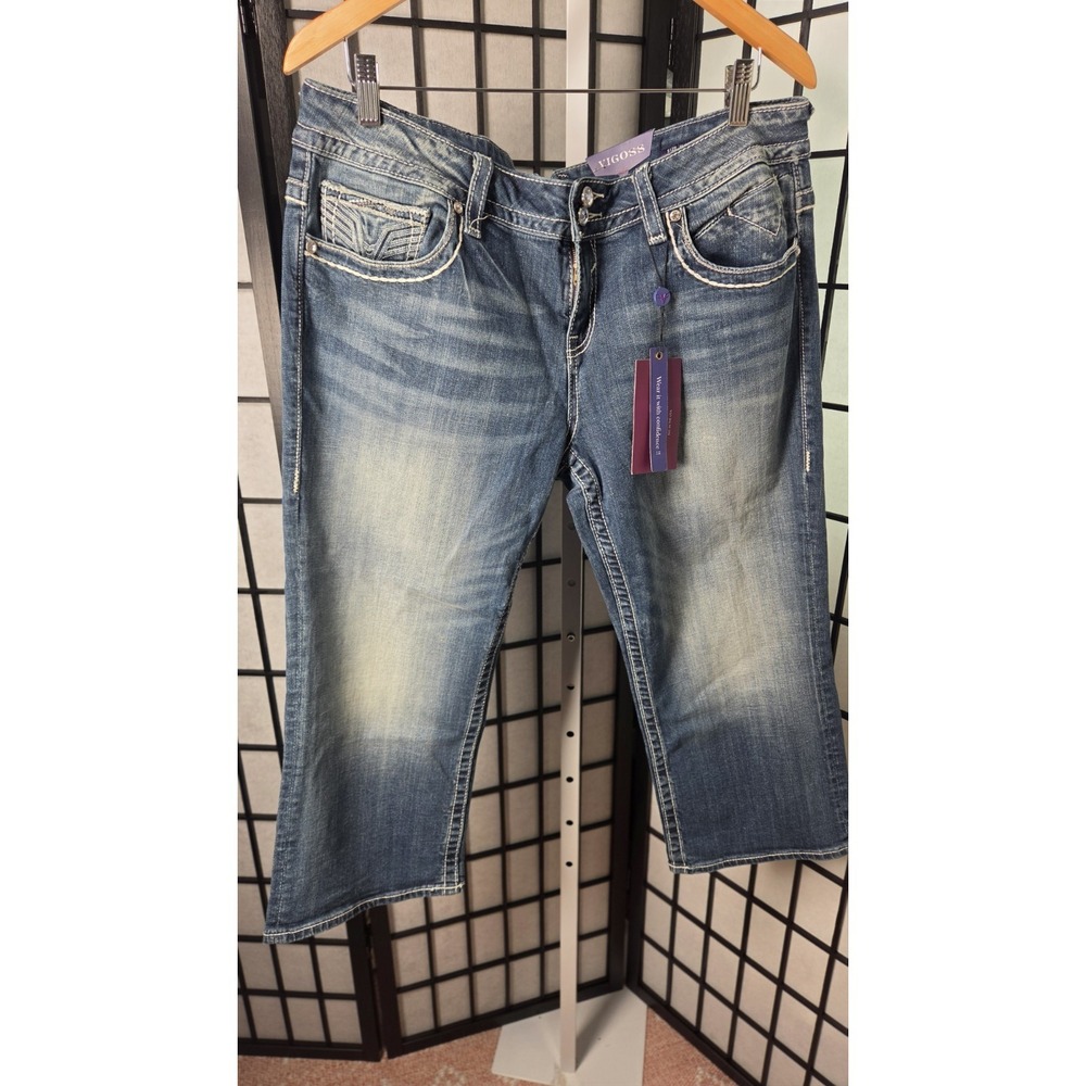Vigoss Y2k The Chelsea Capri Cropped Jeans Size:15/16 MRSP $88